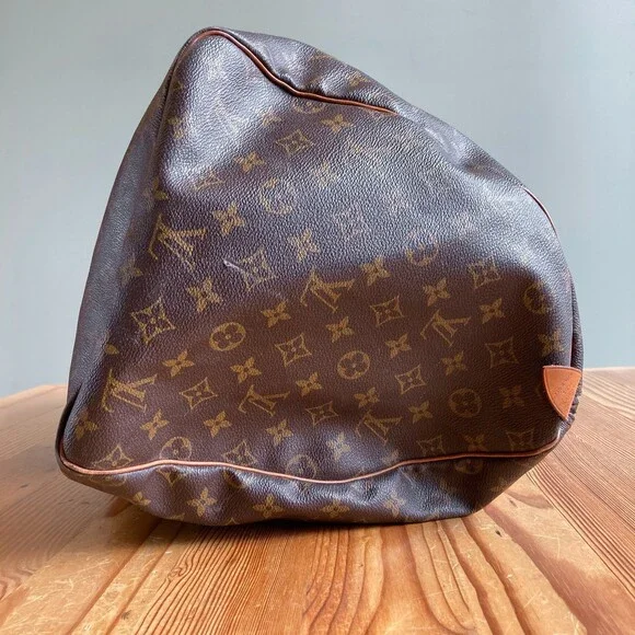 Louis Vuitton Brown Monogram Signature Canvas 1994 Keepall 55 Duffle Bag 1031LF - Picture 7 of 10